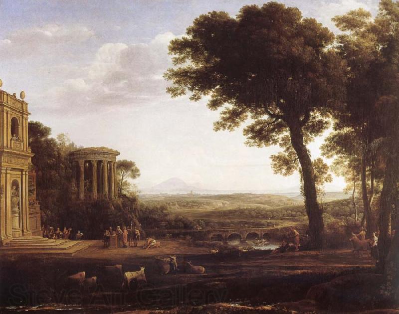 Claude Lorrain Country cape with the father of Psyche that at Apollo sacrifices Germany oil painting art